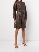 Thumbnail for your product : Brunello Cucinelli Leather Belted Shirt Jumpsuit