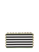 Thumbnail for your product : DSQUARED2 Striped Cotton Canvas & Ayers Box Clutch