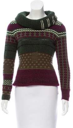Oscar de la Renta Intarsia Knit Cashmere Sweater