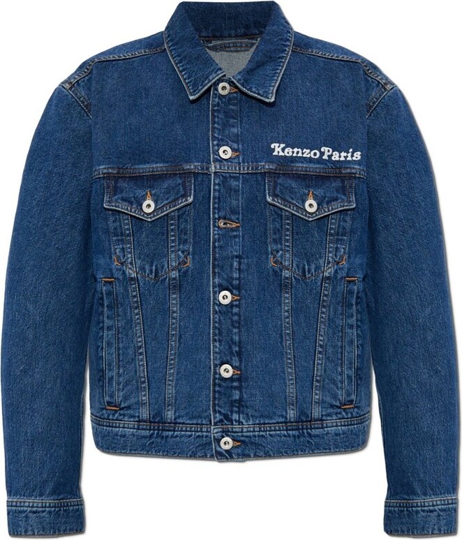 Kenzo Bark Embroidered Denim Jacket