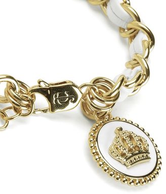 Juicy Couture Status Coin Leather & Chain Bracelet