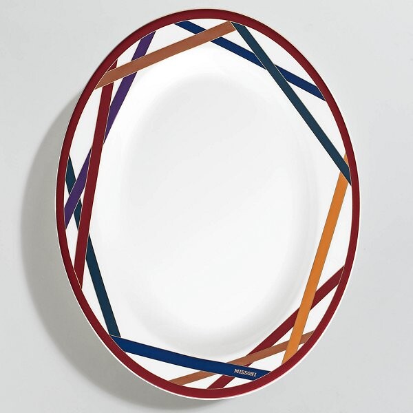Missoni Nastri Oval Dish in Red