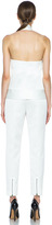 Thumbnail for your product : Alexander Wang Draped Halter Poly Tuxedo Romper in Down