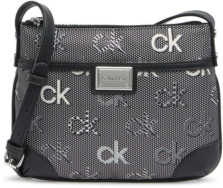 Calvin Klein Logo-Plaque Faux Leather Crossbody Bag - ShopStyle