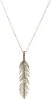 Thumbnail for your product : Ileana Makri Diamond Baby Eagle Feather Pendant Necklace-Colorless
