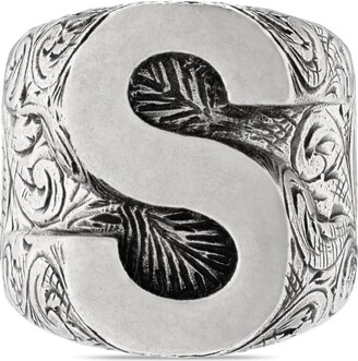 Gucci Letters 'S' ring in silver - ShopStyle