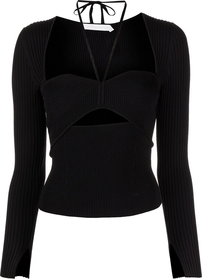Simkhai Alexia cut-out ribbed top