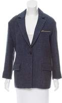 Thumbnail for your product : Maje Zip-Accented Peak-Lapel Blazer