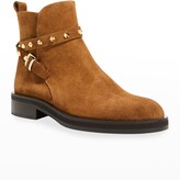 Thumbnail for your product : La Canadienne Bruni Suede Stud Ankle Booties