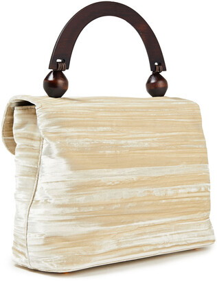 BY FAR Wood And Velvet Tote