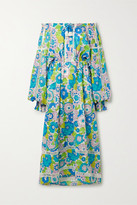 Thumbnail for your product : Dodo Bar Or Toto Off-the-shoulder Floral-print Cotton-voile Maxi Dress