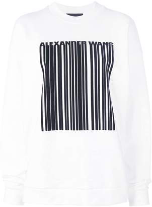 Alexander Wang barcode logo sweatshirt