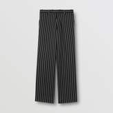 Thumbnail for your product : Burberry Pinstriped Stretch Wool Wide-leg Tailored Trousers
