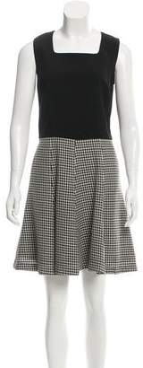Andrew Gn Houndstooth A-Line Dress