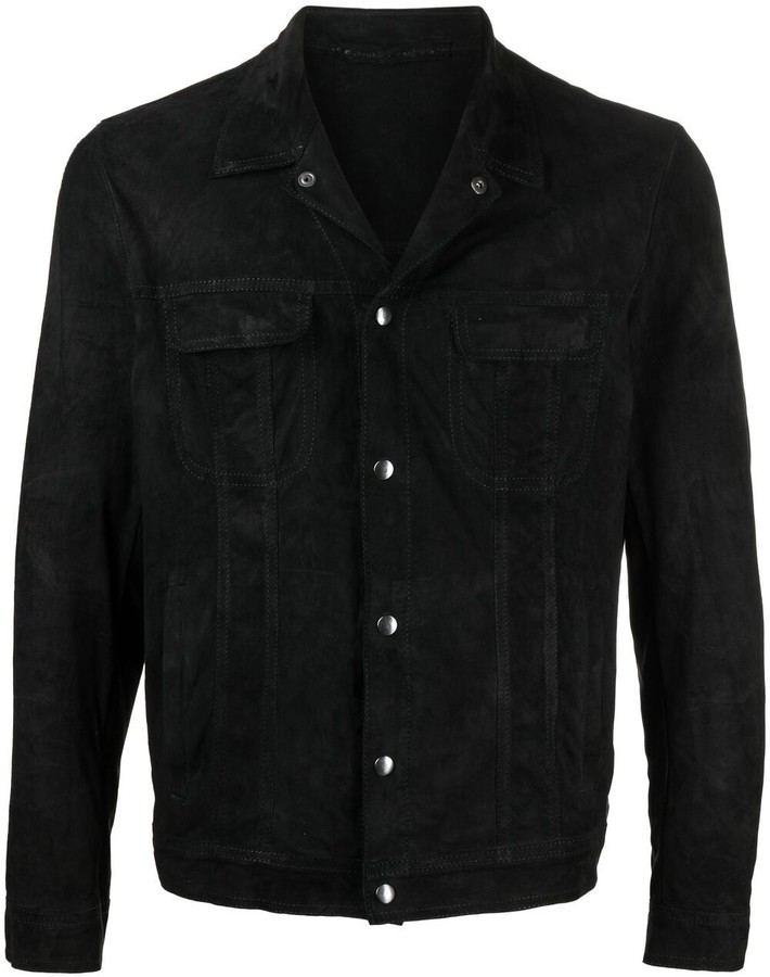 Salvatore Santoro Button Down Leather Jacket ShopStyle