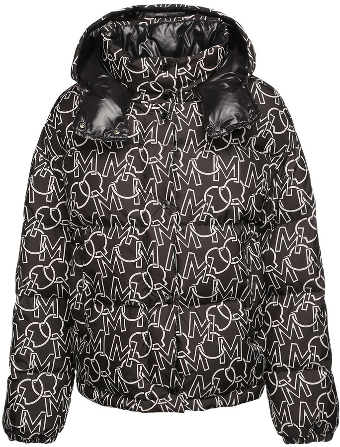 Moncler Daos All Over Logo Print Down Jacket - ShopStyle Puffers