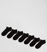 Thumbnail for your product : ASOS Design 7 Pack Sneaker Socks In Black Save