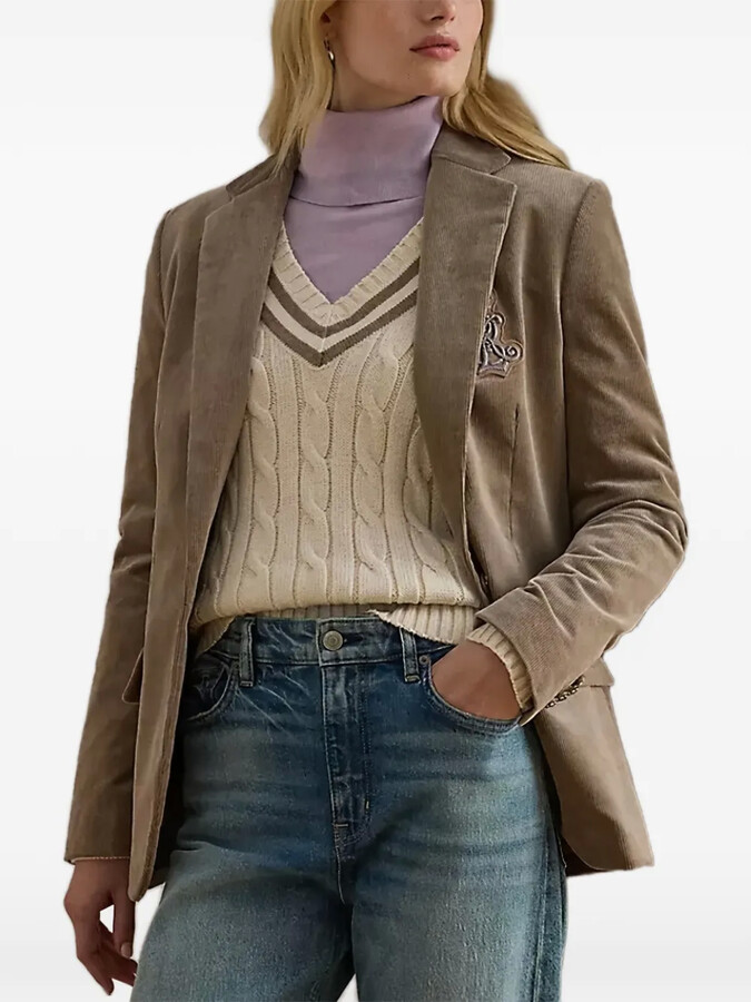 Lauren Ralph Lauren Corduroy Buttoned Jacket