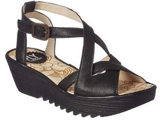 Fly London Rand Leather Wedge Sandal