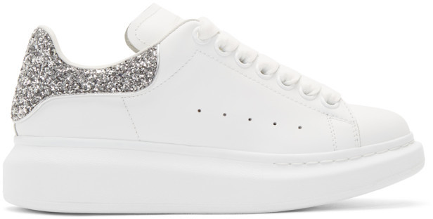 alexander mcqueen white and silver