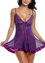 Thumbnail for your product : Avidlove Women Sexy Nightwear Strap Outfits Lace Babydolls Lingerie Dress M