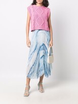 Thumbnail for your product : Dondup Asymmetrical Abstract-Pattern Pleated Skirt