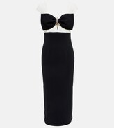 Thumbnail for your product : Self-Portrait Bow-embellished crepe midi dress