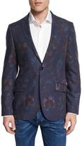 Thumbnail for your product : Etro Paisley-Print Wool Blazer, Blue Multi