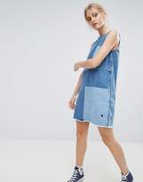 Thumbnail for your product : Pepe Jeans Lapis Patchwork Denim Shift Dress