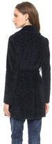 Thumbnail for your product : Band Of Outsiders Furry Leopard Classic Pea Coat