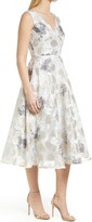 Thumbnail for your product : Eliza J Floral Sleeveless Faux Wrap Midi Dress