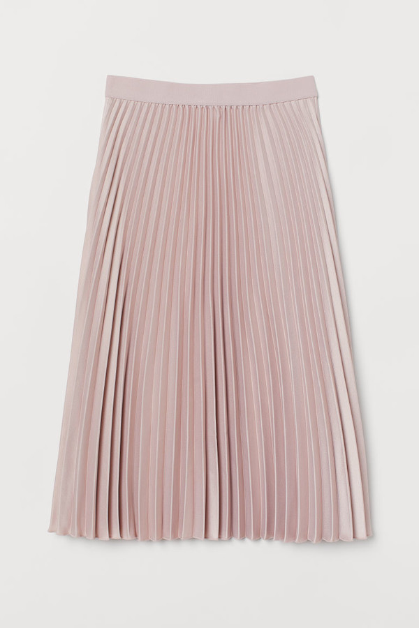 H&M Pleated Skirt - Pink - ShopStyle