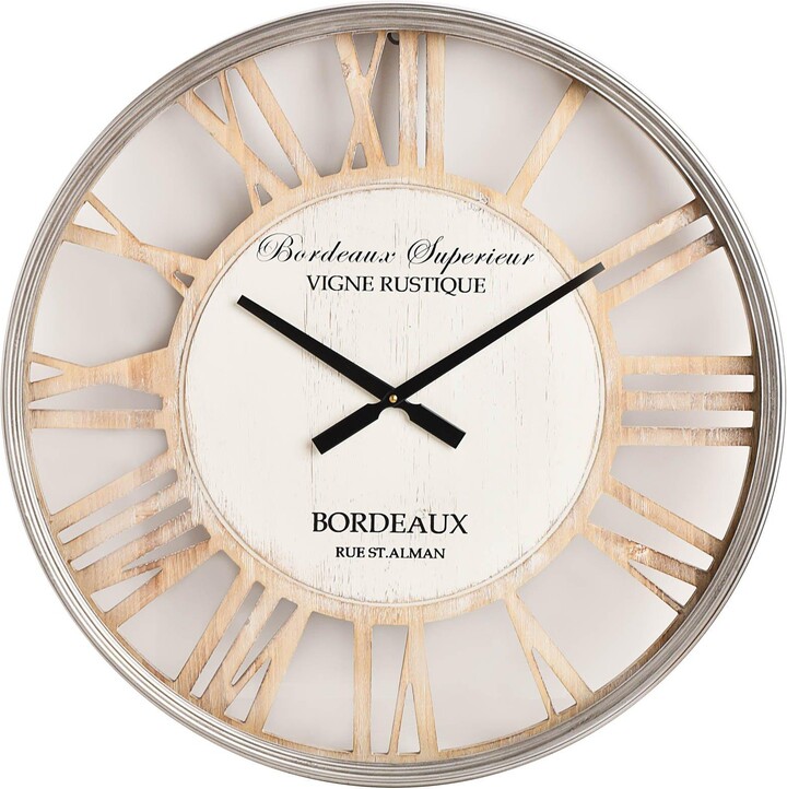 Hometime Metal Wall Clock with Cut Out Shabby Chic Dial ShopStyle