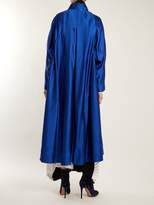 Thumbnail for your product : Roksanda Karel High Neck Wool Blend Coat - Womens - Blue