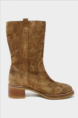 Alpe Aba Suede Boots | Dark Camel - ShopStyle