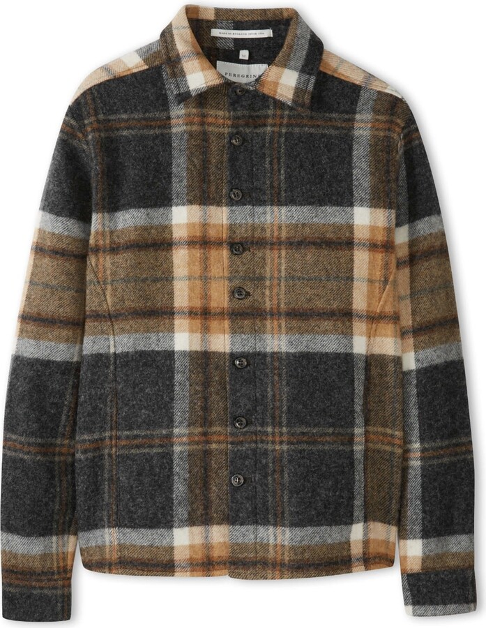 Peregrine Men's Brown Wool Blanket Shirt Barney ShopStyle Outerwear