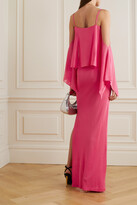 Thumbnail for your product : Tom Ford Cold-shoulder Ruffled Stretch-knit Gown - Pink