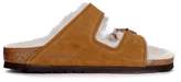 Thumbnail for your product : Birkenstock Arizona Brown Suede And Fur Sandal
