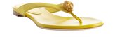 Thumbnail for your product : Alexander McQueen yellow leather thong strap skull detail sandals