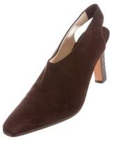 Thumbnail for your product : Manolo Blahnik Slingback Suede Booties