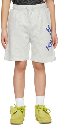 Kenzo Kids Grey Logo Shorts