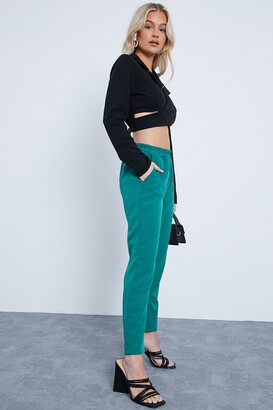 I SAW IT FIRST Green Petite Smart Slim Fit Joggers With Pockets