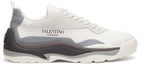 valentino garavani leather bansi sneakers