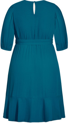 City Chic Captivate Dress - teal