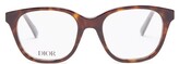 Thumbnail for your product : Christian Dior 30montaigne Square Tortoiseshell-acetate Glasses - Tortoiseshell
