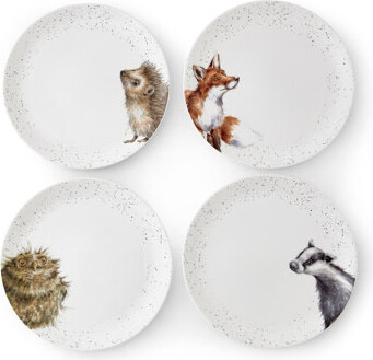 Royal Worcester 10.5" Coupe Plates, Set of 4 (Assorted)