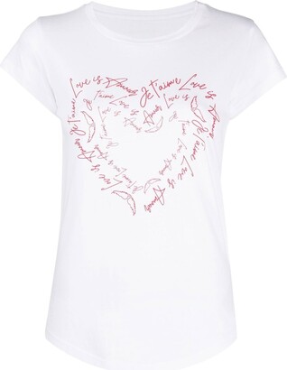 & Heart ShopStyle Zadig Voltaire T-shirt short-sleeve - Skinny