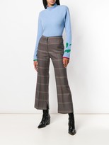 Thumbnail for your product : Golden Goose Flared Check-Print Trousers