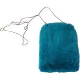 Turquoise Fur Handbag 