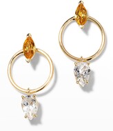 Thumbnail for your product : Poppy Finch Marquise Circle White Topaz Earrings, Citrine